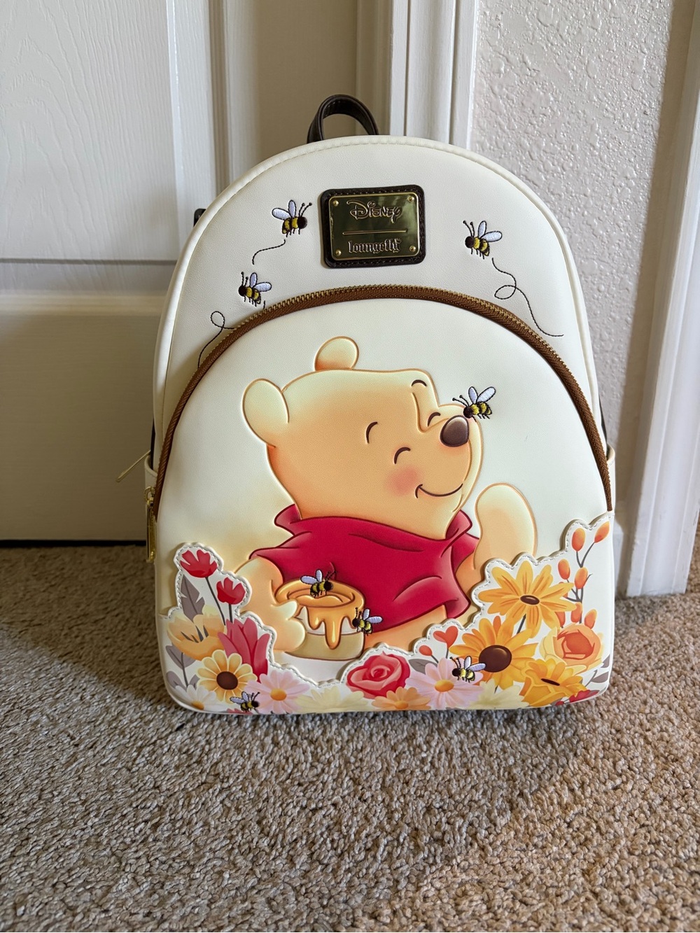Winnie the Pooh Cream Midi Backpack